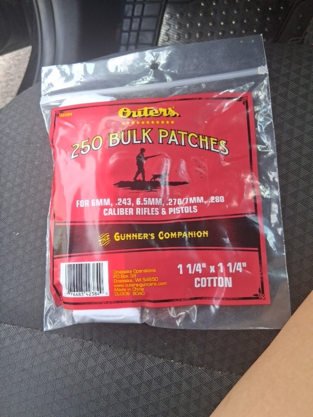 250 Bulk Patches Cotton Cleaning Patches - Red
